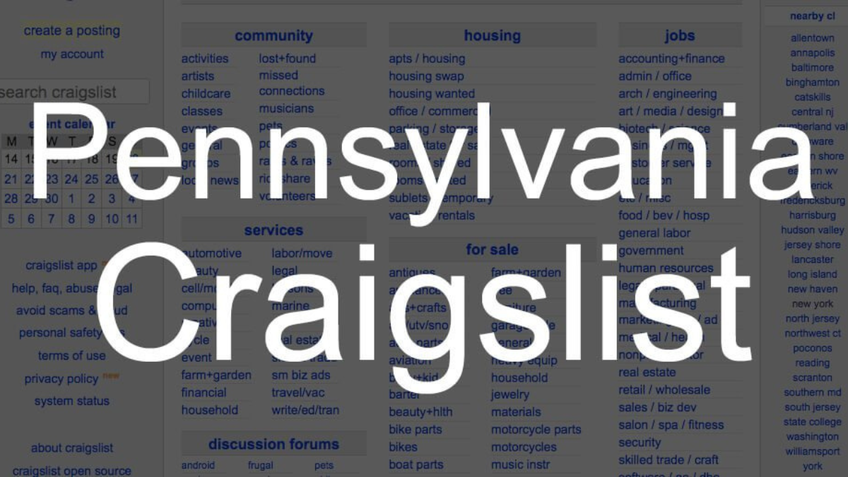 Wonders of Craigslist Pennsylvania A Comprehensive Guide