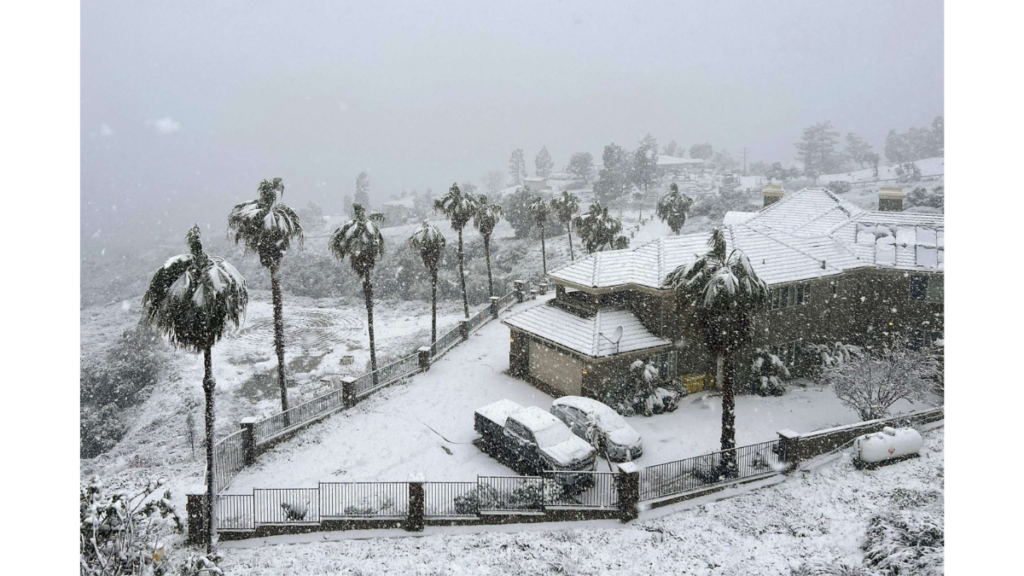 snow storm weather forecast California